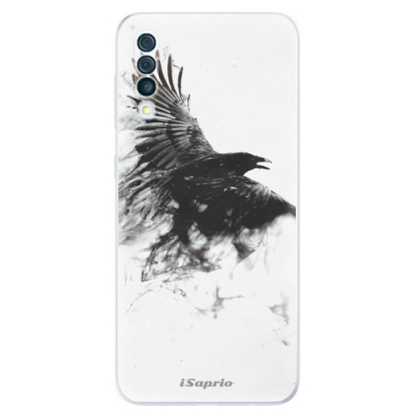 Silikonové odolné pouzdro iSaprio - Dark Bird 01 na mobil Samsung Galaxy A50 (Silikonový kryt, obal, pouzdro iSaprio - Dark Bird 01 na mobilní telefon Samsung Galaxy A50)