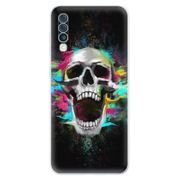 Silikonové odolné pouzdro iSaprio - Skull in Colors na mobil Samsung Galaxy A50 (Silikonový kryt, obal, pouzdro iSaprio - Skull in Colors na mobilní telefon Samsung Galaxy A50)