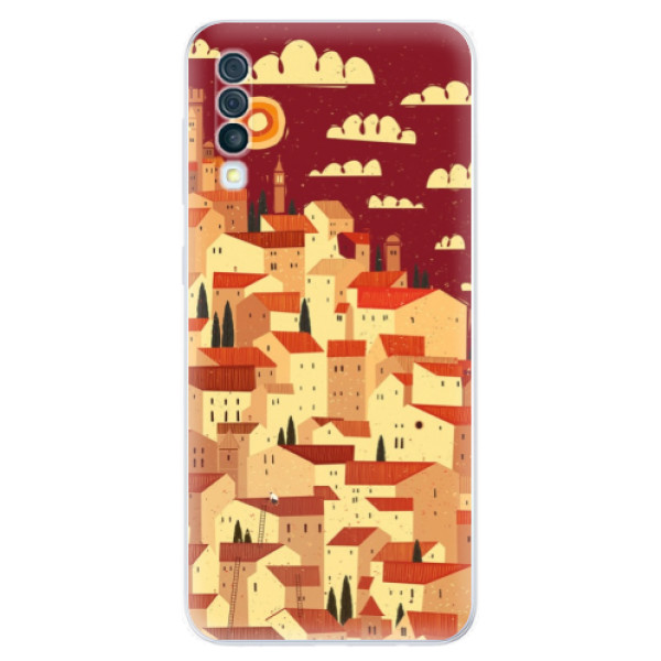 Odolné silikonové pouzdro iSaprio - Mountain City - Samsung Galaxy A50