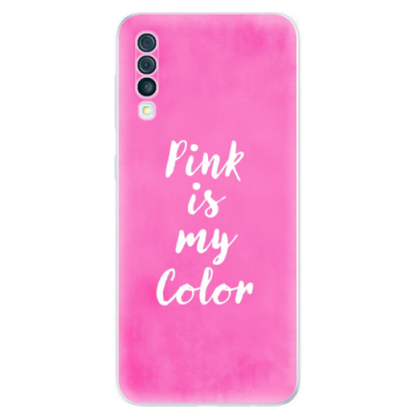 Silikonové odolné pouzdro iSaprio - Pink is my color na mobil Samsung Galaxy A50 (Silikonový kryt, obal, pouzdro iSaprio - Pink is my color na mobilní telefon Samsung Galaxy A50)