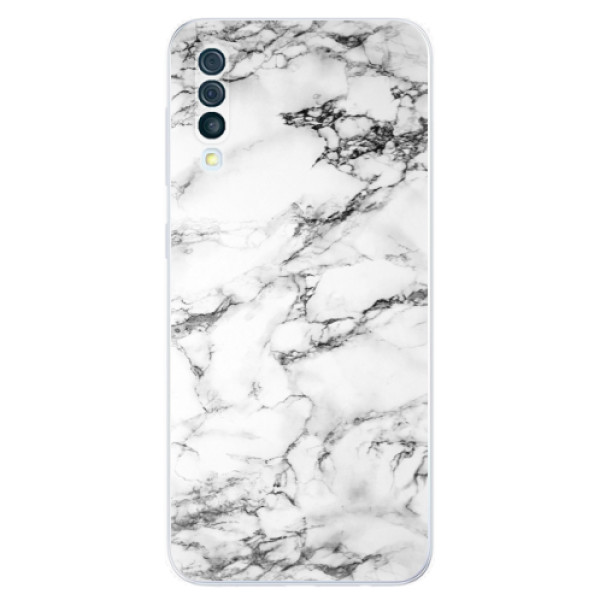 Silikonové odolné pouzdro iSaprio - White Marble 01 na mobil Samsung Galaxy A50 (Silikonový kryt, obal, pouzdro iSaprio - White Marble 01 na mobilní telefon Samsung Galaxy A50)