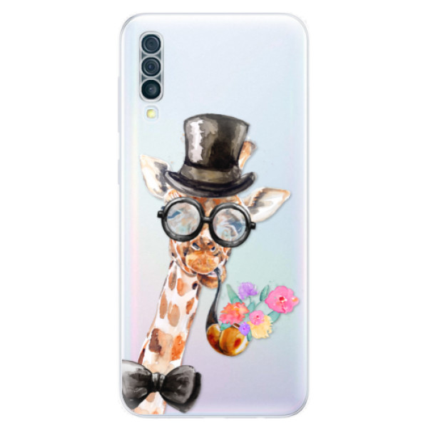 Odolné silikonové pouzdro iSaprio - Sir Giraffe - Samsung Galaxy A50