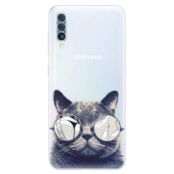 Silikonové odolné pouzdro iSaprio - Crazy Cat 01 na mobil Samsung Galaxy A50 (Silikonový kryt, obal, pouzdro iSaprio - Crazy Cat 01 na mobilní telefon Samsung Galaxy A50)