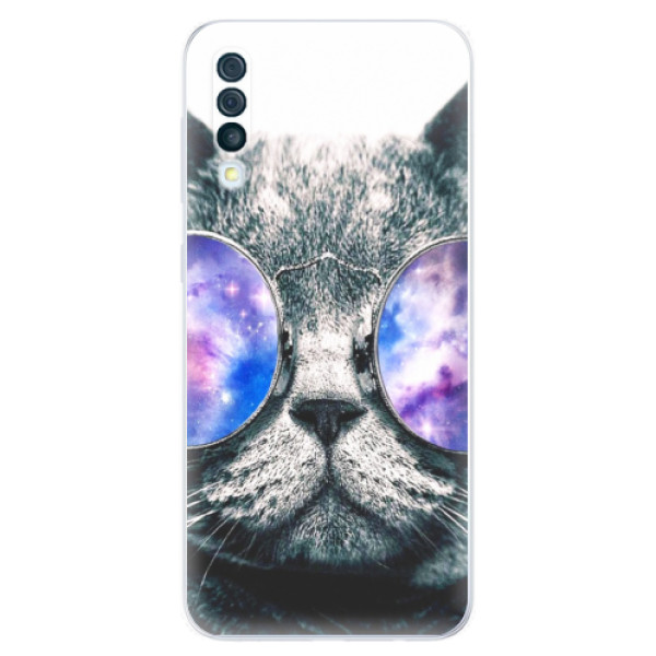 Silikonové odolné pouzdro iSaprio - Galaxy Cat na mobil Samsung Galaxy A50 (Silikonový kryt, obal, pouzdro iSaprio - Galaxy Cat na mobilní telefon Samsung Galaxy A50)