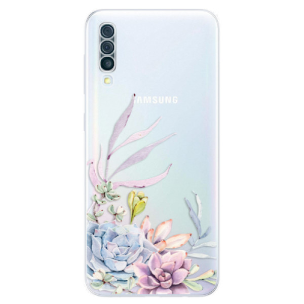 Silikonové odolné pouzdro iSaprio - Succulent 01 na mobil Samsung Galaxy A50 (Silikonový kryt, obal, pouzdro iSaprio - Succulent 01 na mobilní telefon Samsung Galaxy A50)