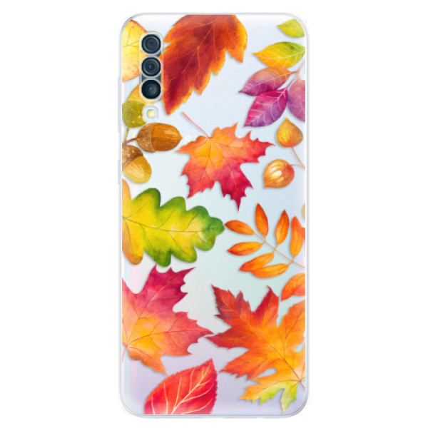 Silikonové odolné pouzdro iSaprio - Autumn Leaves 01 na mobil Samsung Galaxy A50 (Silikonový kryt, obal, pouzdro iSaprio - Autumn Leaves 01 na mobilní telefon Samsung Galaxy A50)