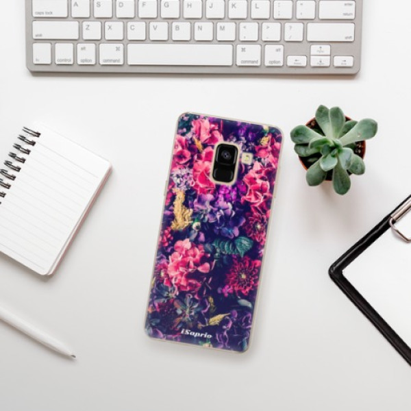 Silikonové pouzdro iSaprio - Samsung Galaxy A8 2018 - Flowers 10