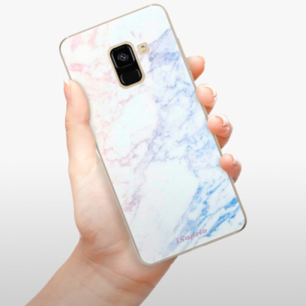 Silikonové pouzdro iSaprio - Samsung Galaxy A8 2018 - Raibow Marble 10