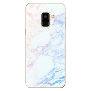 Silikonové pouzdro iSaprio - Samsung Galaxy A8 2018 - Raibow Marble 10