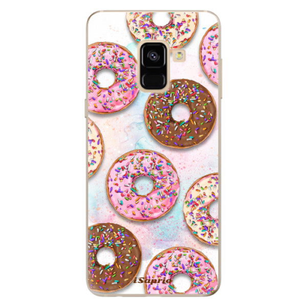 Silikonové odolné pouzdro iSaprio - Donuts 11 na mobil Samsung Galaxy A8 2018 (Silikonový kryt, obal, pouzdro iSaprio - Donuts 11 na mobilní telefon Samsung Galaxy A8 2018)