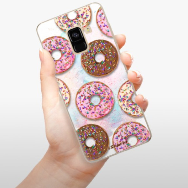 Silikonové pouzdro iSaprio - Samsung Galaxy A8 2018 - Donuts 11