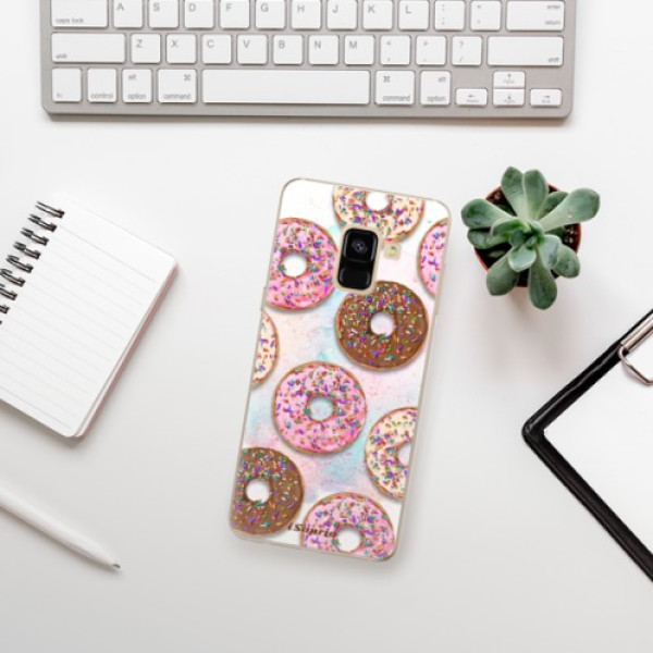 Silikonové pouzdro iSaprio - Samsung Galaxy A8 2018 - Donuts 11