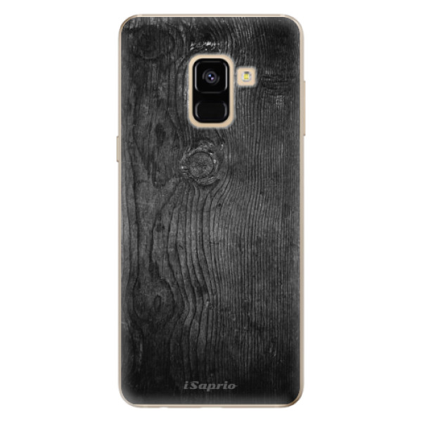Silikonové odolné pouzdro iSaprio - Black Wood 13 na mobil Samsung Galaxy A8 2018 (Silikonový kryt, obal, pouzdro iSaprio - Black Wood 13 na mobilní telefon Samsung Galaxy A8 2018)