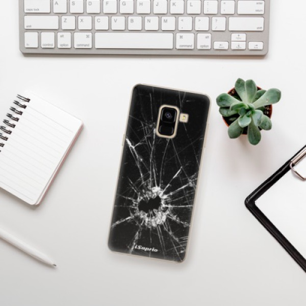 Silikonové pouzdro iSaprio - Samsung Galaxy A8 2018 - Broken Glass 10