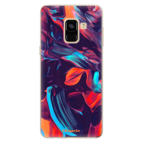 Silikonové odolné pouzdro iSaprio - Color Marble 19 na mobil Samsung Galaxy A8 2018 (Silikonový kryt, obal, pouzdro iSaprio - Color Marble 19 na mobilní telefon Samsung Galaxy A8 2018)