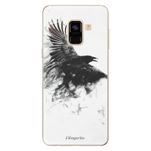 Silikonové odolné pouzdro iSaprio - Dark Bird 01 na mobil Samsung Galaxy A8 2018 (Silikonový kryt, obal, pouzdro iSaprio - Dark Bird 01 na mobilní telefon Samsung Galaxy A8 2018)