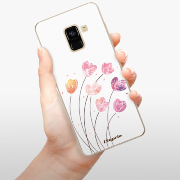 Silikonové pouzdro iSaprio - Samsung Galaxy A8 2018 - Flowers 14