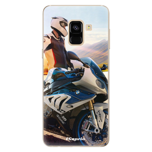 Odolné silikonové pouzdro iSaprio - Motorcycle 10 - Samsung Galaxy A8 2018