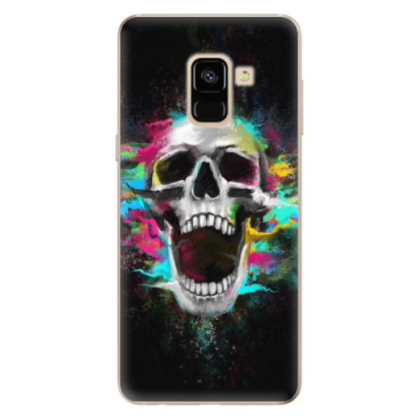 Silikonové odolné pouzdro iSaprio - Skull in Colors na mobil Samsung Galaxy A8 2018 (Silikonový kryt, obal, pouzdro iSaprio - Skull in Colors na mobilní telefon Samsung Galaxy A8 2018)