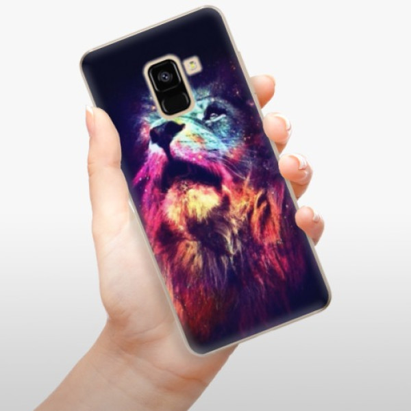Silikonové pouzdro iSaprio - Samsung Galaxy A8 2018 - Lion in Colors