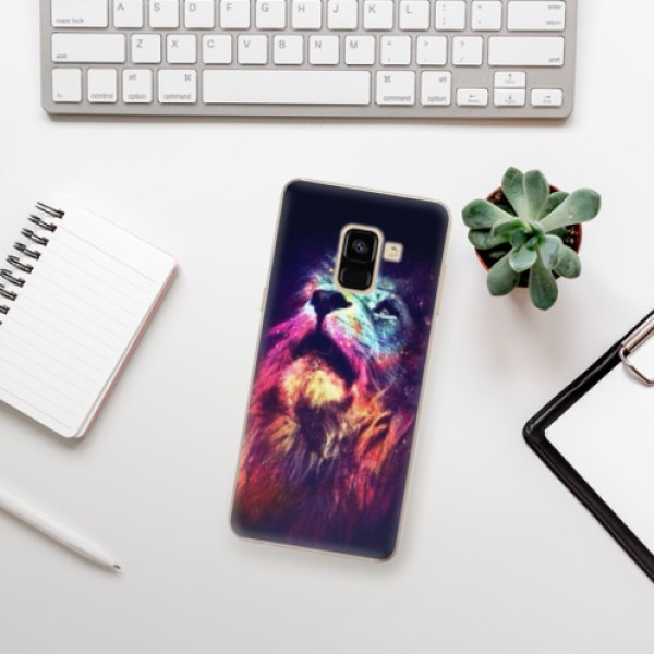 Silikonové pouzdro iSaprio - Samsung Galaxy A8 2018 - Lion in Colors