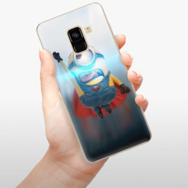 Silikonové pouzdro iSaprio - Samsung Galaxy A8 2018 - Mimons Superman 02