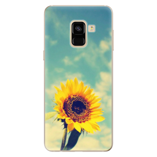 Silikonové odolné pouzdro iSaprio - Sunflower 01 na mobil Samsung Galaxy A8 2018 (Silikonový kryt, obal, pouzdro iSaprio - Sunflower 01 na mobilní telefon Samsung Galaxy A8 2018)