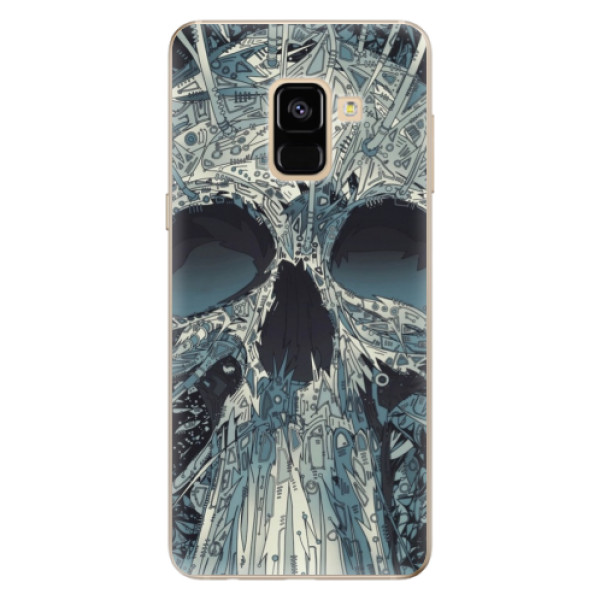 Silikonové odolné pouzdro iSaprio - Abstract Skull na mobil Samsung Galaxy A8 2018 (Silikonový kryt, obal, pouzdro iSaprio - Abstract Skull na mobilní telefon Samsung Galaxy A8 2018)