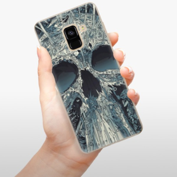 Silikonové pouzdro iSaprio - Samsung Galaxy A8 2018 - Abstract Skull