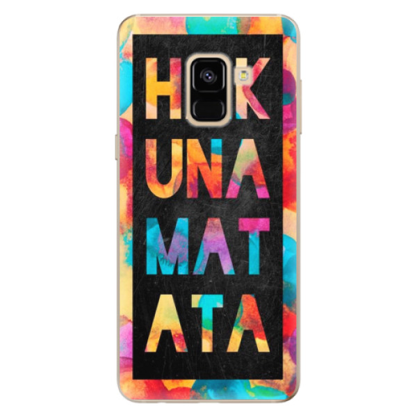 Silikonové odolné pouzdro iSaprio - Hakuna Matata 01 na mobil Samsung Galaxy A8 2018 (Silikonový kryt, obal, pouzdro iSaprio - Hakuna Matata 01 na mobilní telefon Samsung Galaxy A8 2018)