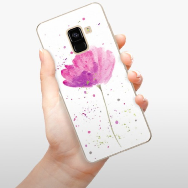 Silikonové pouzdro iSaprio - Samsung Galaxy A8 2018 - Poppies