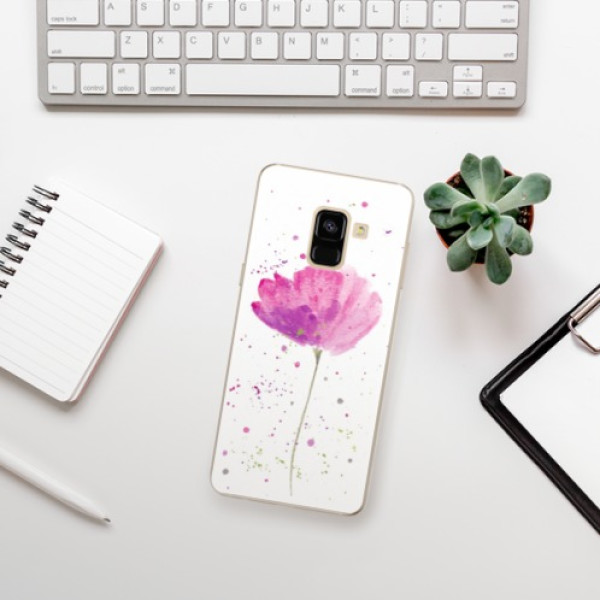 Silikonové pouzdro iSaprio - Samsung Galaxy A8 2018 - Poppies