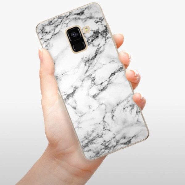 Silikonové pouzdro iSaprio - Samsung Galaxy A8 2018 - White Marble 01