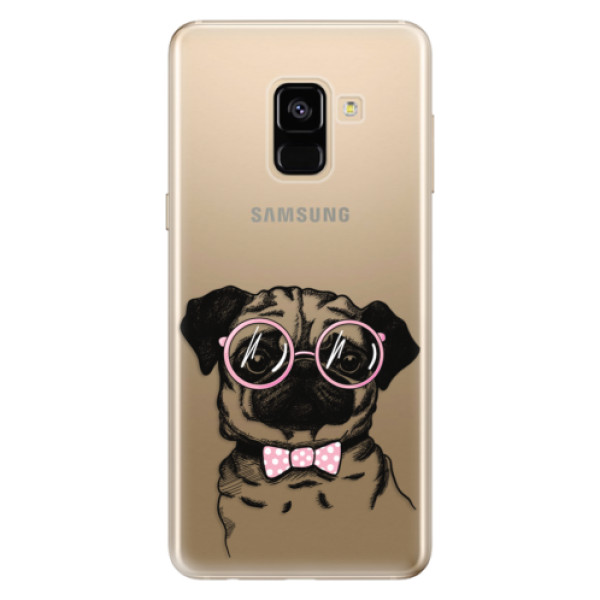 Silikonové odolné pouzdro iSaprio - The Pug na mobil Samsung Galaxy A8 2018 (Silikonový kryt, obal, pouzdro iSaprio - The Pug na mobilní telefon Samsung Galaxy A8 2018)
