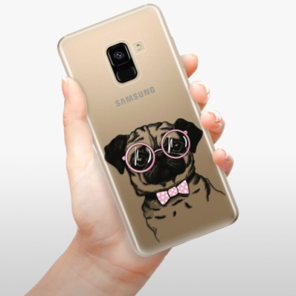 Silikonové pouzdro iSaprio - Samsung Galaxy A8 2018 - The Pug