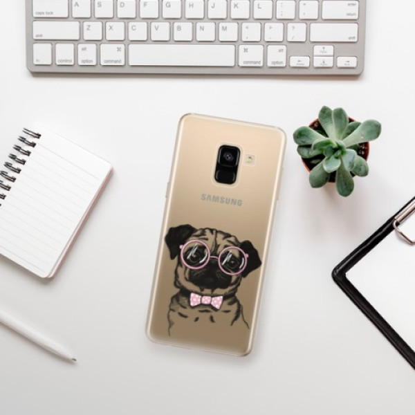 Silikonové pouzdro iSaprio - Samsung Galaxy A8 2018 - The Pug