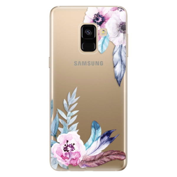 Silikonové odolné pouzdro iSaprio - Flower Pattern 04 na mobil Samsung Galaxy A8 2018 (Silikonový kryt, obal, pouzdro iSaprio - Flower Pattern 04 na mobilní telefon Samsung Galaxy A8 2018)
