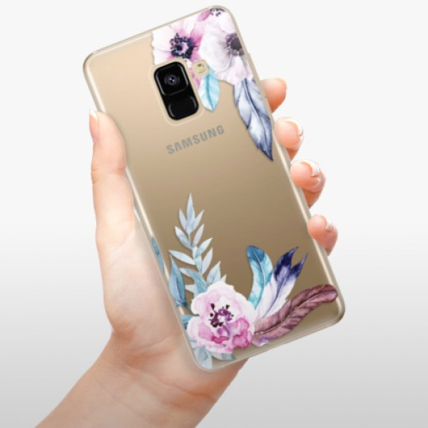 Silikonové pouzdro iSaprio - Samsung Galaxy A8 2018 - Flower Pattern 04