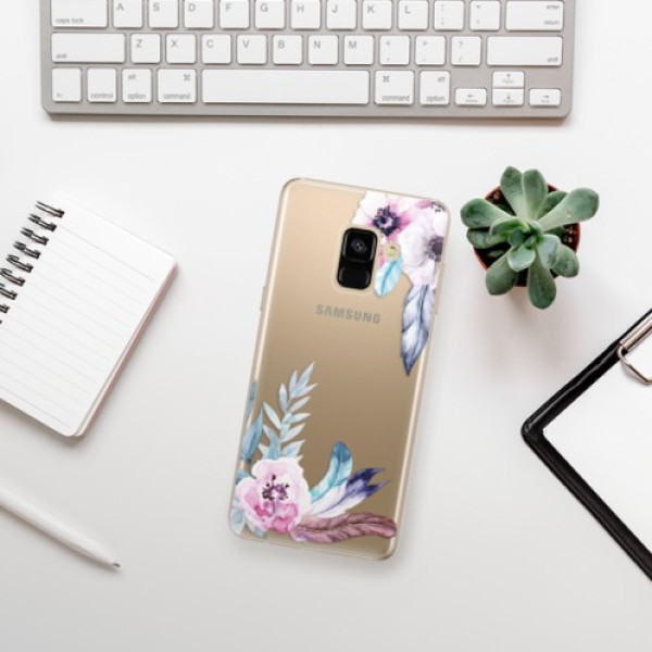 Silikonové pouzdro iSaprio - Samsung Galaxy A8 2018 - Flower Pattern 04