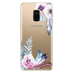 Silikonové pouzdro iSaprio - Samsung Galaxy A8 2018 - Flower Pattern 04
