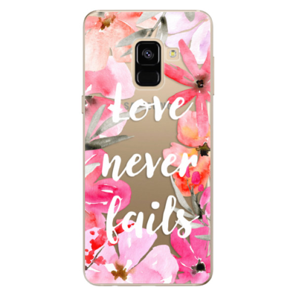 Odolné silikonové pouzdro iSaprio - Love Never Fails - Samsung Galaxy A8 2018