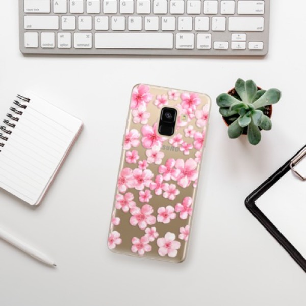 Silikonové pouzdro iSaprio - Samsung Galaxy A8 2018 - Flower Pattern 05