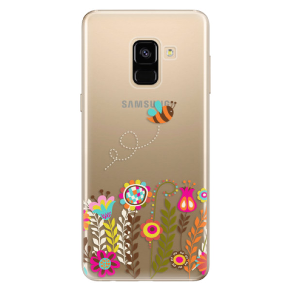 Silikonové odolné pouzdro iSaprio - Bee 01 na mobil Samsung Galaxy A8 2018 (Silikonový kryt, obal, pouzdro iSaprio - Bee 01 na mobilní telefon Samsung Galaxy A8 2018)