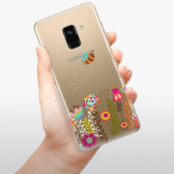 Silikonové pouzdro iSaprio - Samsung Galaxy A8 2018 - Bee 01