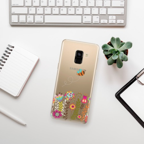 Silikonové pouzdro iSaprio - Samsung Galaxy A8 2018 - Bee 01