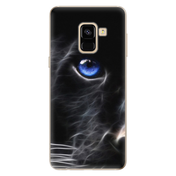 Silikonové odolné pouzdro iSaprio - Black Puma na mobil Samsung Galaxy A8 2018 (Silikonový kryt, obal, pouzdro iSaprio - Black Puma na mobilní telefon Samsung Galaxy A8 2018)