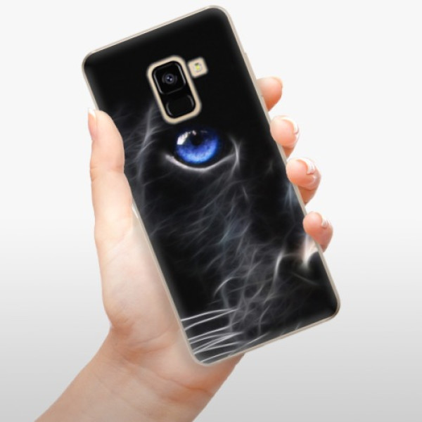 Silikonové pouzdro iSaprio - Samsung Galaxy A8 2018 - Black Puma