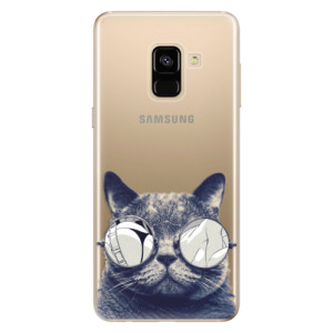 Silikonové pouzdro iSaprio - Samsung Galaxy A8 2018 - Crazy Cat 01