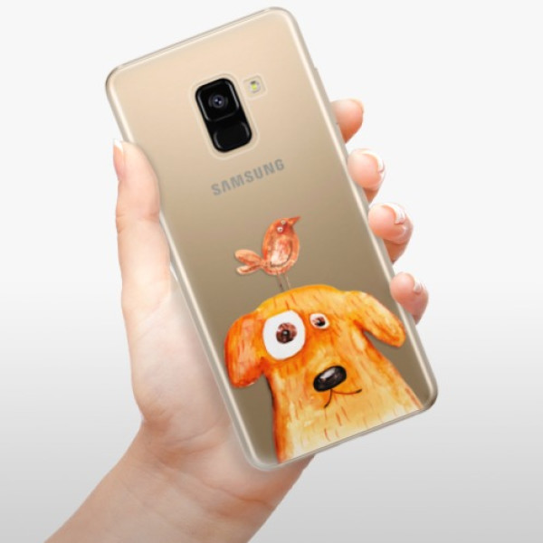 Silikonové pouzdro iSaprio - Samsung Galaxy A8 2018 - Dog And Bird