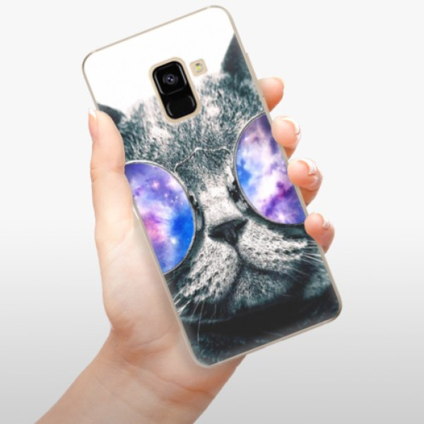 Silikonové pouzdro iSaprio - Samsung Galaxy A8 2018 - Galaxy Cat